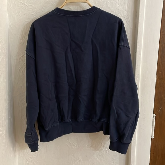 MARDI MERCREDI Women's Flower Mardi Sweatshirt Size OS In Navy/Violet - Picture 7 of 9